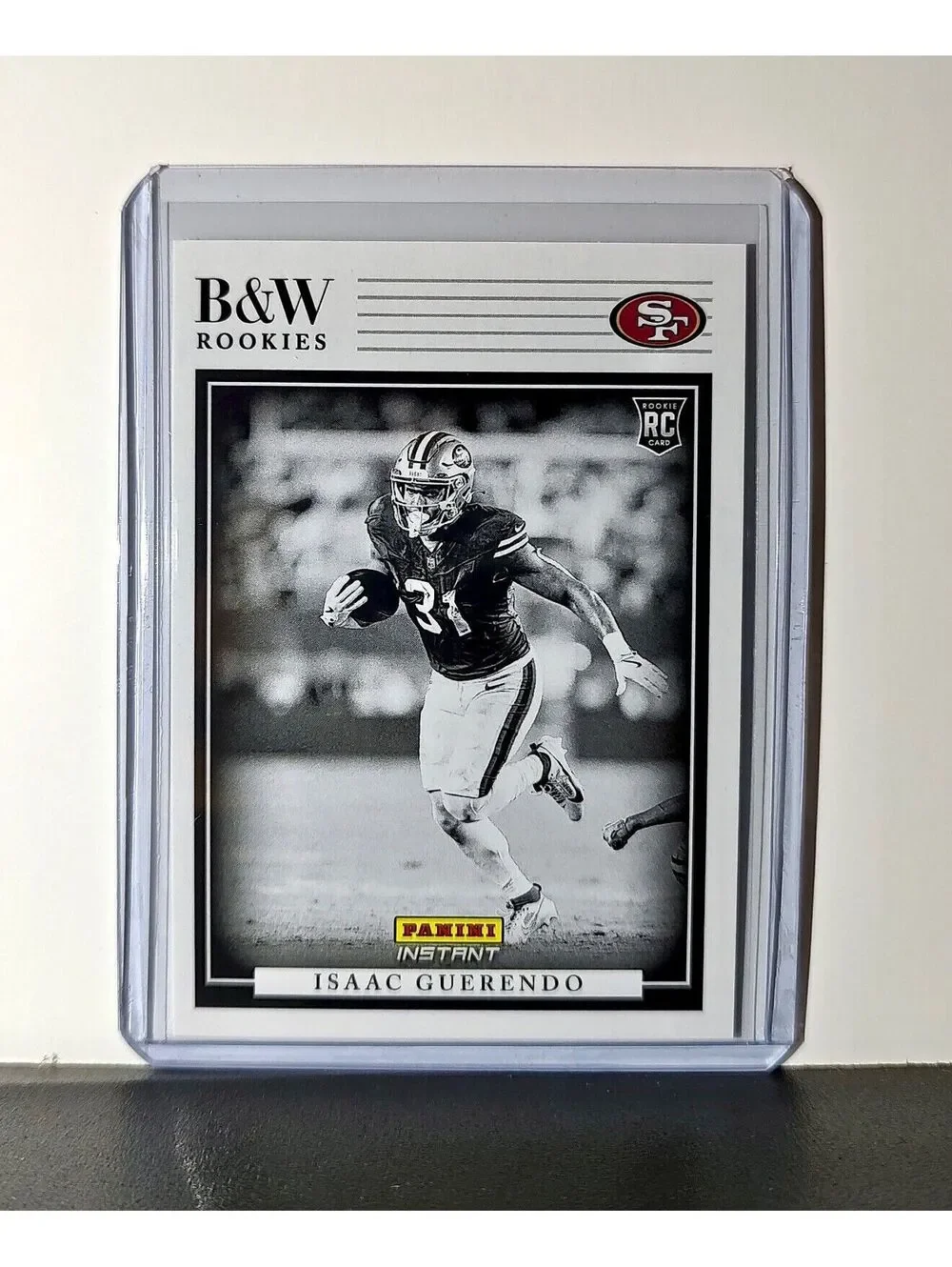 Isaac Guerendo 2024 Panini NFL #13 Black & White Rookies Card 49ers 1 of 680